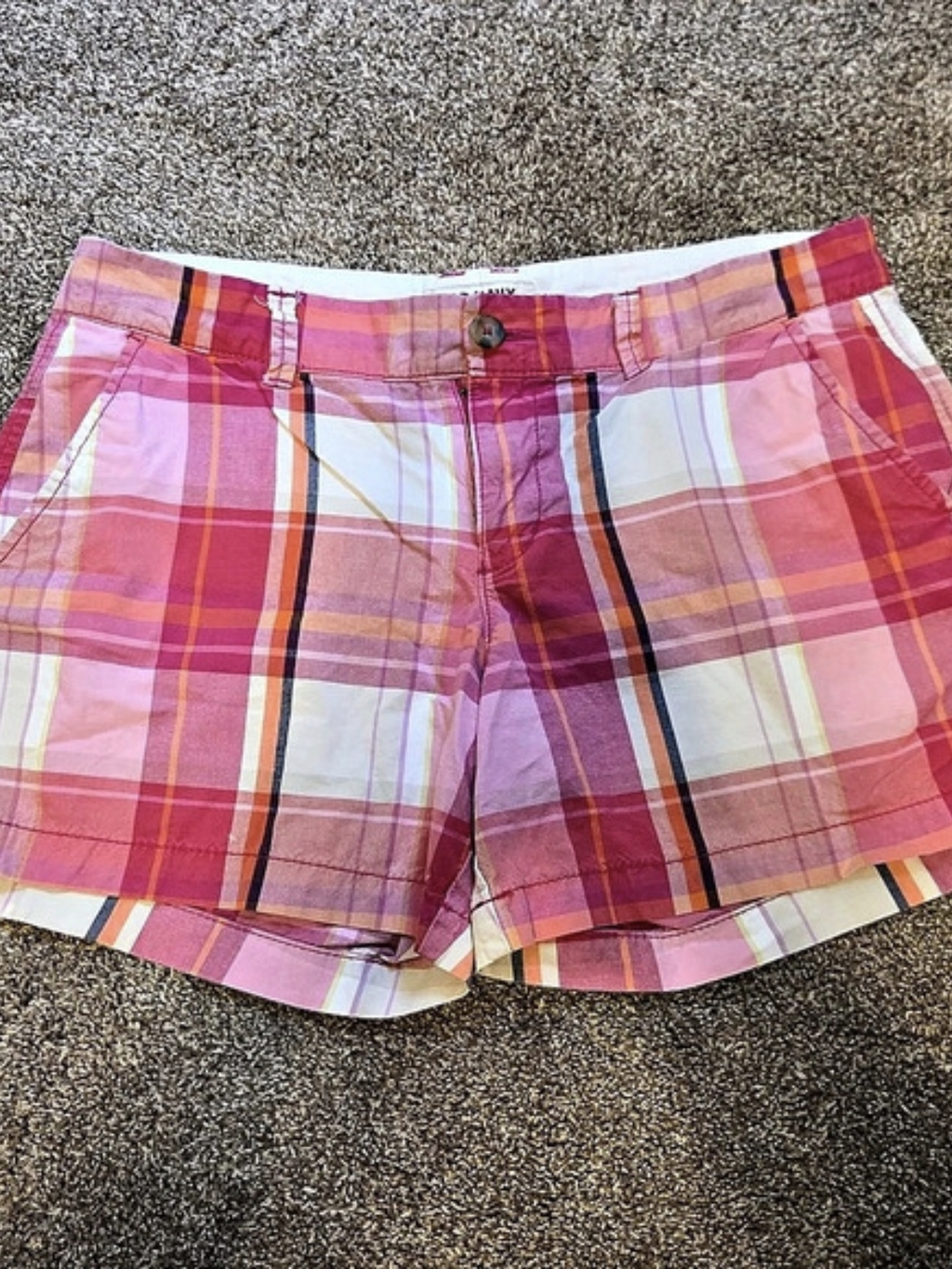 🔴4 For $25🔴 Old Navy Plaid Shorts in Pink & White Size 6
